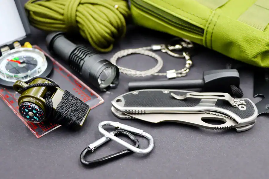 Emergency supplies and preparedness kit for a school storm shelter