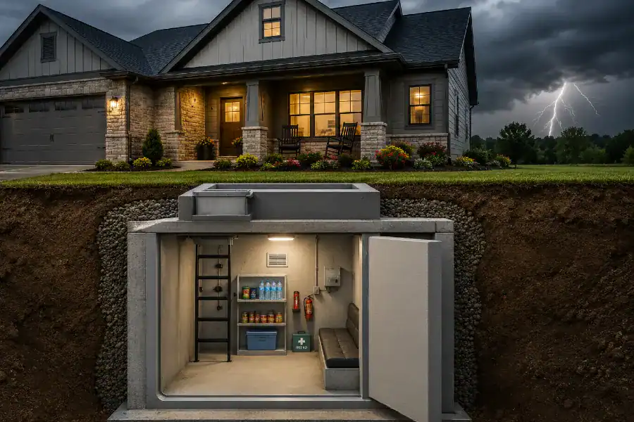 Storm Shelter Beneath a Welcoming Home