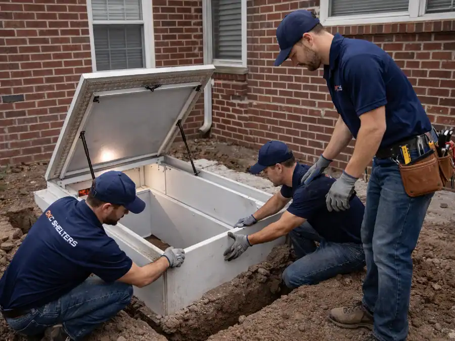 installing storm shelter