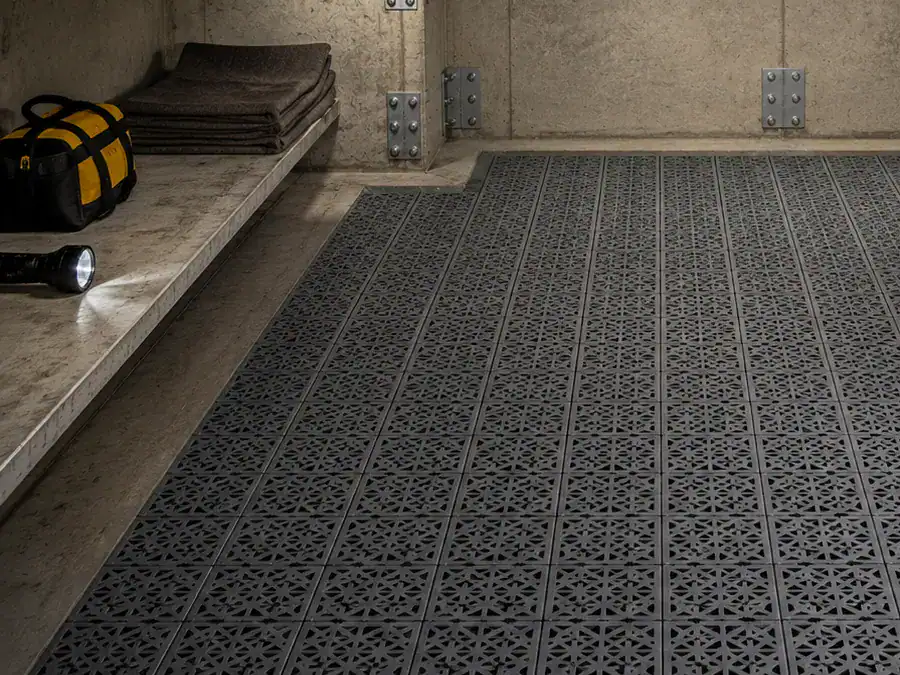 tornado shelter rubber flooring